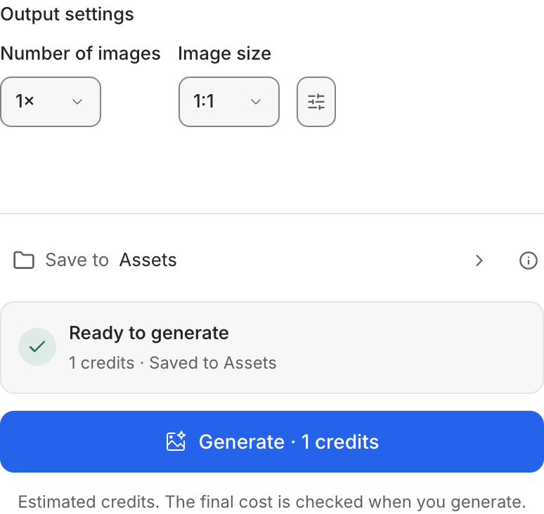 Mozify Ideogram 4.0: choose output settings