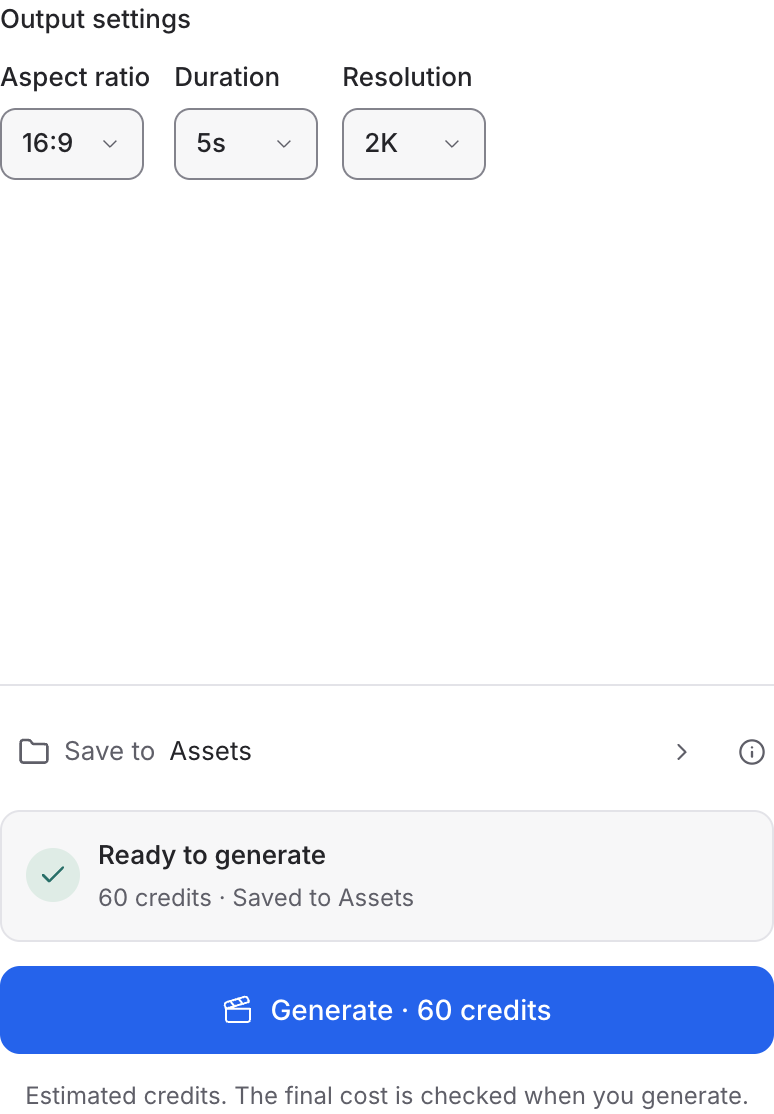 Mozify MiniMax H3: choose output settings
