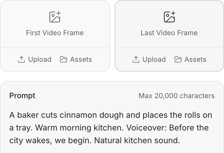 Mozify Veo 3.1: write the scene prompt